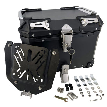 Top case ALPI-TECH 55L argent avec plaque de montage universelle