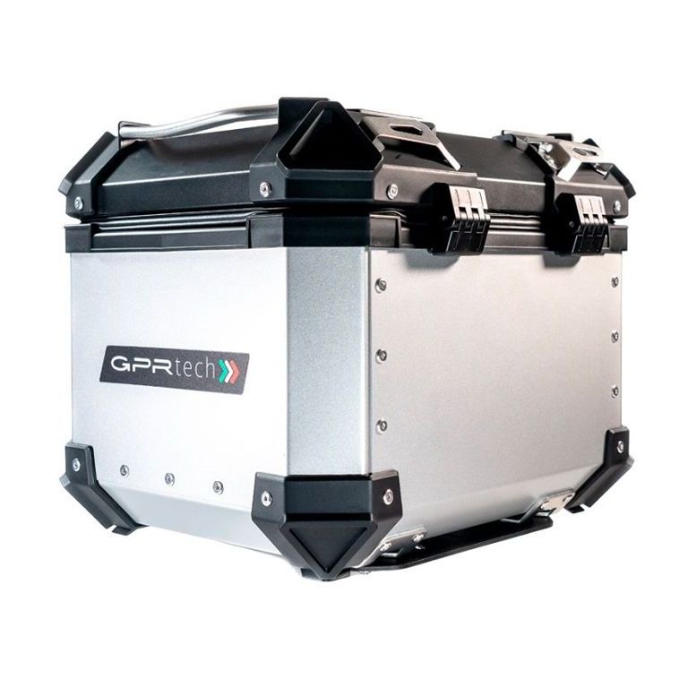 Top case ALPI-TECH 26L argent avec plaque de montage universelle