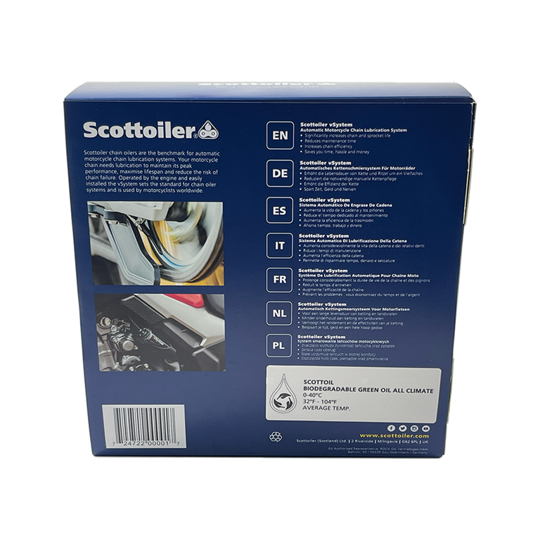 Système de lubrification de chaîne Scottoiler Huile Bio
