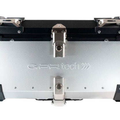 Top case ALPI-TECH 55L argent avec plaque de montage universelle