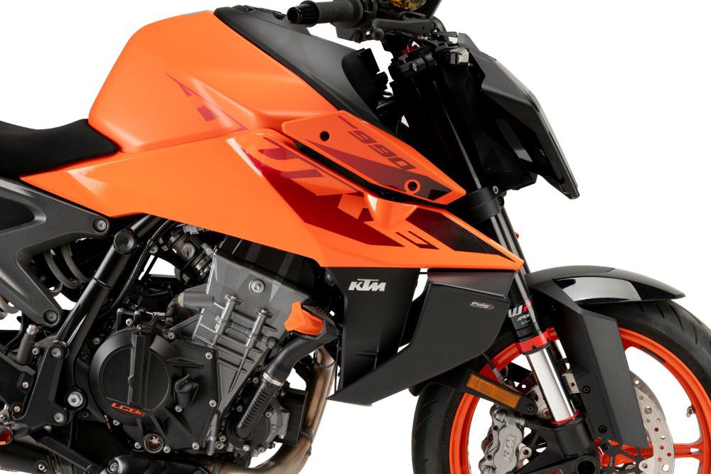 Spoiler latéral Downforce Naked de Puig pour la KTM 990 Duke '24 - look carbone