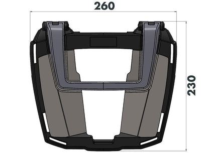 Porte-bagages supérieur anthracite Easyrack Hepco&amp;Becker Yamaha MT-07 '21-