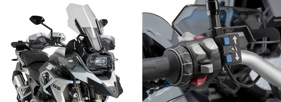 Réglage électrique des vitres Puig pour différents modèles BMW R1200/R1250GS