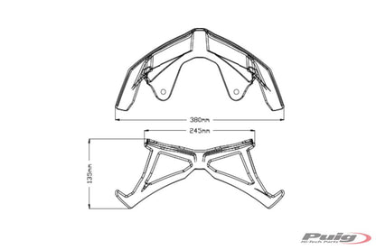 Spoiler avant Downforce Front de Puig pour la Yamaha MT-09 / SP '17-