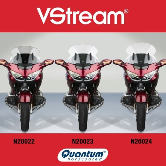 Pare-brise de remplacement National Cycle VStream moyen transparent Honda GL1800 Gold Wing '18-