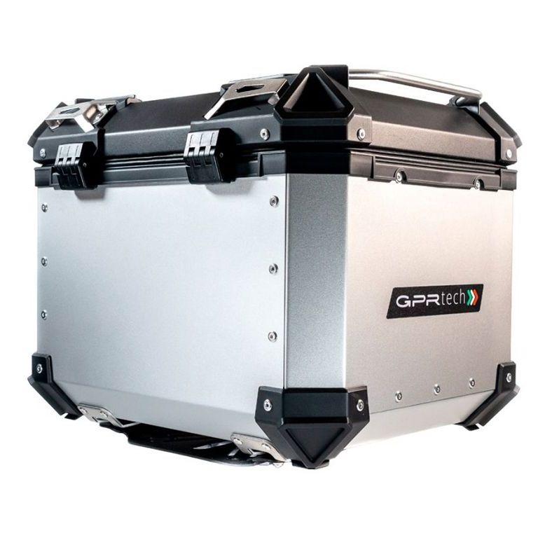 Top case ALPI-TECH 45L argent avec plaque de montage universelle