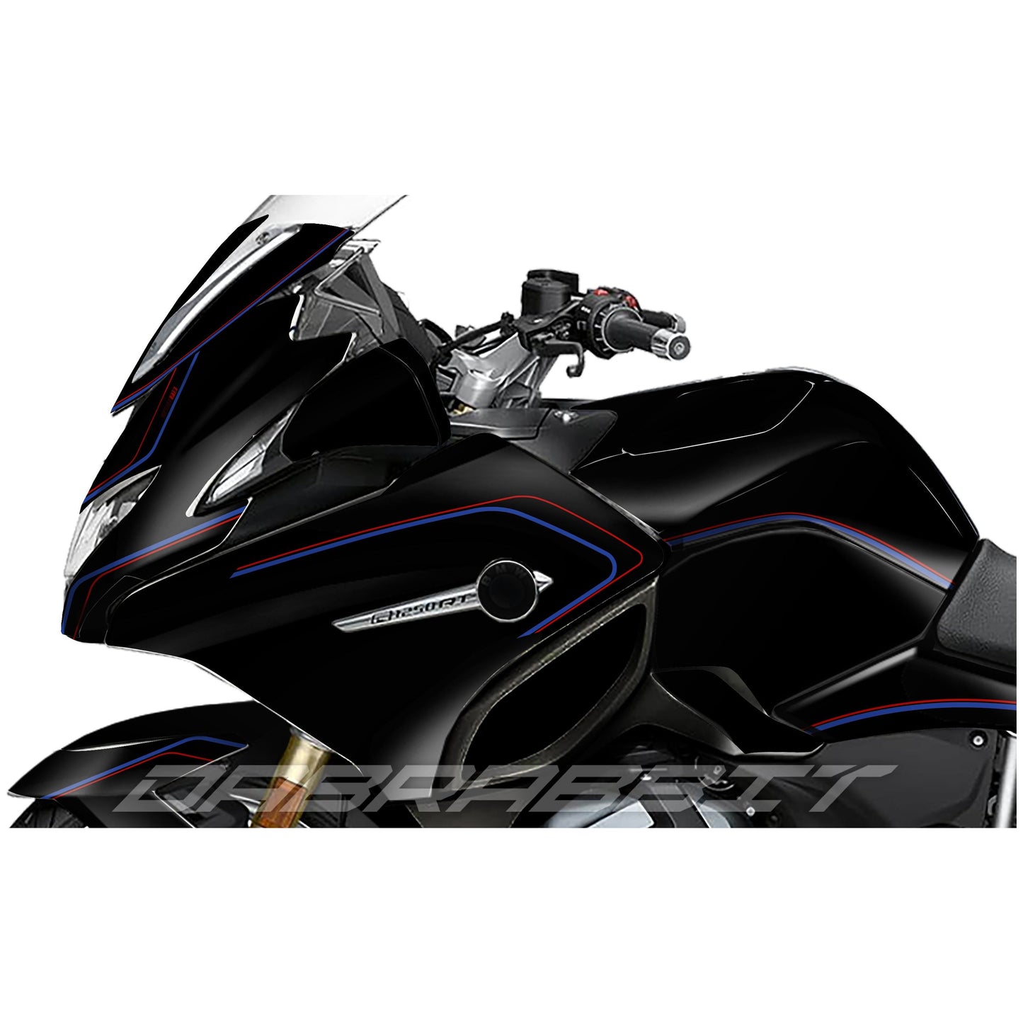 Jeu d'autocollants BMW R 1200/1250 RT noir M