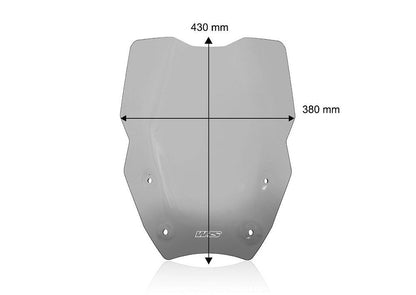 Pare-brise de remplacement Caponord WRS BMW R1300GS '23 - légèrement teinté (avec radar)