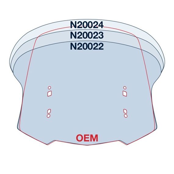 Pare-brise de remplacement National Cycle VStream moyen transparent Honda GL1800 Gold Wing '18-