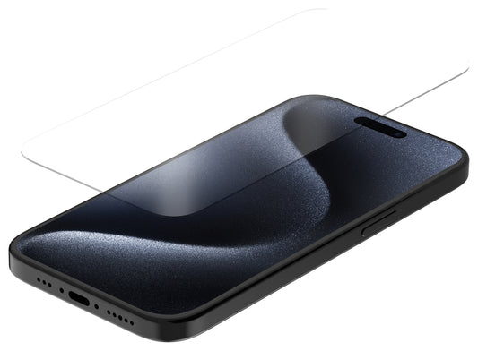 Protection d'écran QUAD LOCK en verre trempé pour iPhone 15/15 Pro
