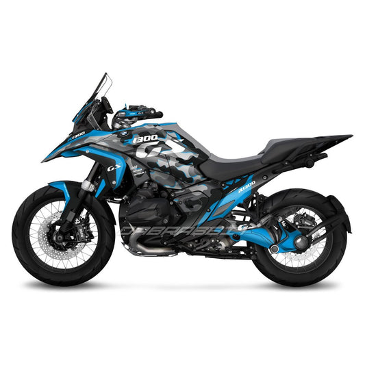 Pack d'autocollants BMW R1300GS bleu camouflage