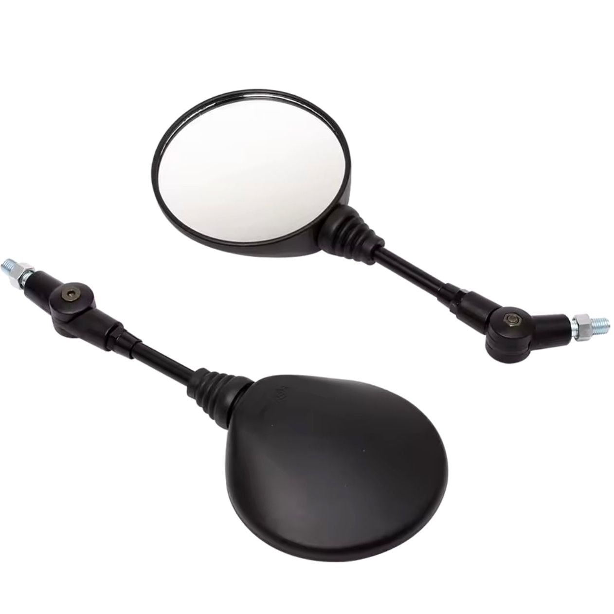 ENSEMBLE DE MIROIRS UNIVERSELS P2 NOIRS ROND - 10MM