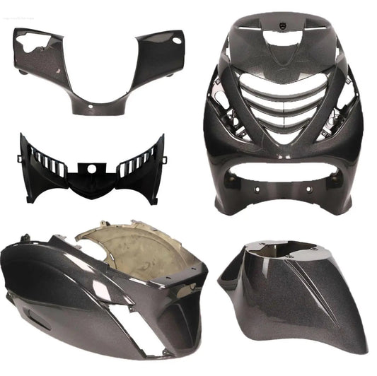 Ensemble carrosserie noir psychédélique brillant | Modèles Piaggio ZIP 2000/SP