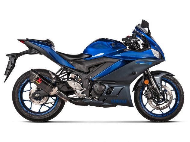 Silencieux d'échappement en carbone homologué AKRAPOVIC EURO 5 pour Yamaha MT-03 2022-2024 