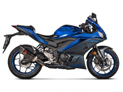 Silencieux d'échappement en carbone homologué AKRAPOVIC EURO 5 pour Yamaha MT-03 2022-2024 