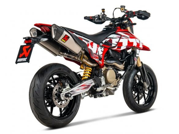 PAIRE DE SILENCIEUX AKRAPOVIC SLIP ON EN TITANE DUCATI HYPERMOTARD 698 MONO / RVE 2024 