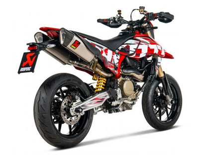PAIRE DE SILENCIEUX AKRAPOVIC SLIP ON EN TITANE DUCATI HYPERMOTARD 698 MONO / RVE 2024 