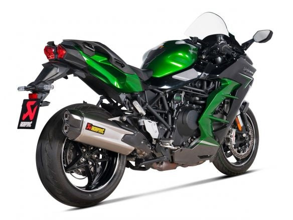 Silencieux d'échappement Akrapovic en titane homologué Kawasaki Ninja H2 SX 2021-2024 