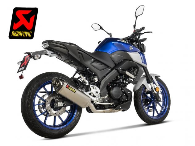 Ligne d'échappement complète Akrapovic Titane Carbone pour Yamaha MT-125 2021-2024 