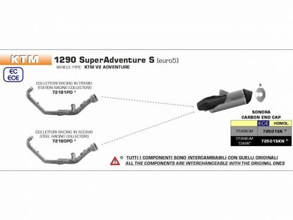 SILENCIEUX ARROW SONORA TITANE CARBONE POUR 1290 SUPER ADVENTURE S 2021-2023 