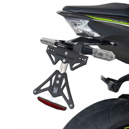 PLAQUE D'IMMATRICULATION BARRACUDA POUR CLIGNOTANTS D'ORIGINE KAWASAKI Z 900 2020-2022 