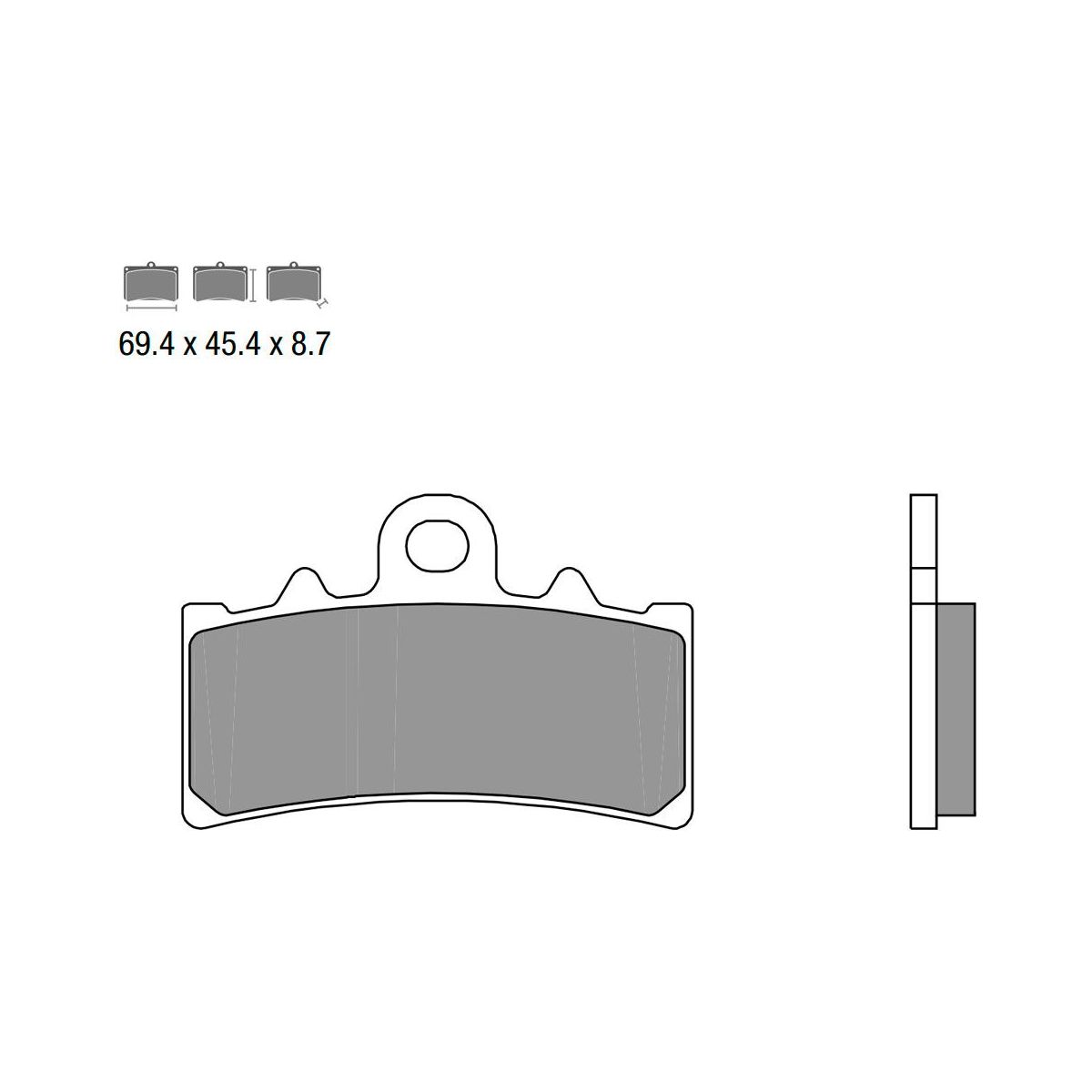 JEU DE PLAQUETTES DE FREIN AVANT BREMBO BMW C 400 