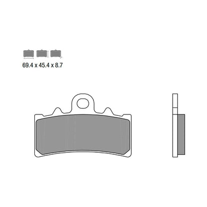 JEU DE PLAQUETTES DE FREIN AVANT BREMBO BMW C 400 