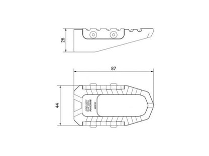 KIT REPOSE-PIEDS PASSAGER CNC RACING DUCATI DIAVEL V4 2023 