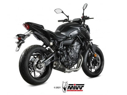 ECHAPPEMENT COMPLET 2x1 MIVV DELTA RACE NOIR ACIER CARBONE YAMAHA MT-07 / FZ-07 2021-2024