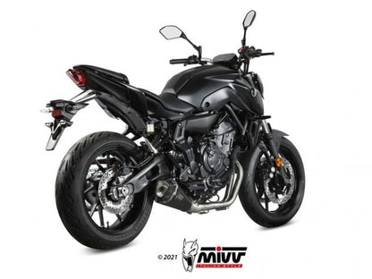 ECHAPPEMENT COMPLET 2x1 MIVV DELTA RACE NOIR ACIER CARBONE YAMAHA MT-07 / FZ-07 2021-2024