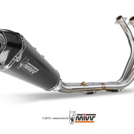 ECHAPPEMENT COMPLET 2x1 MIVV DELTA RACE ACIER NOIR YAMAHA MT-07 2014-2020 