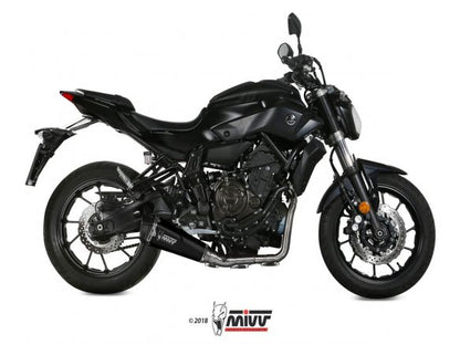 ECHAPPEMENT COMPLET 2x1 MIVV DELTA RACE ACIER NOIR YAMAHA MT-07 2014-2020 