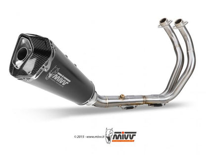 ECHAPPEMENT COMPLET 2x1 MIVV DELTA RACE ACIER NOIR YAMAHA MT-07 2014-2020 