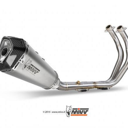 ECHAPPEMENT COMPLET 2x1 MIVV DELTA RACE ACIER CARBONE YAMAHA MT-07 2014-2020 