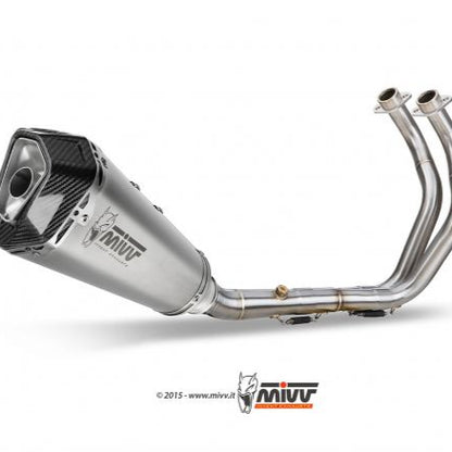 ECHAPPEMENT COMPLET 2x1 MIVV DELTA RACE ACIER CARBONE YAMAHA MT-07 2014-2020 