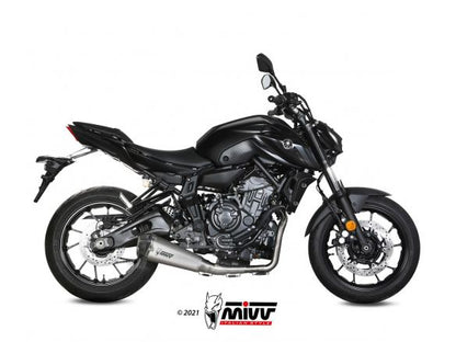 ECHAPPEMENT COMPLET 2x1 MIVV DELTA RACE ACIER CARBONE YAMAHA MT-07 2014-2020 