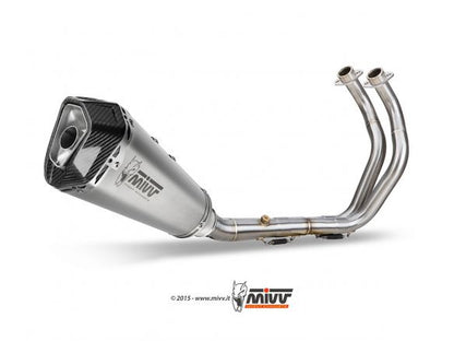 ECHAPPEMENT COMPLET 2x1 MIVV DELTA RACE ACIER CARBONE YAMAHA MT-07 2014-2020 