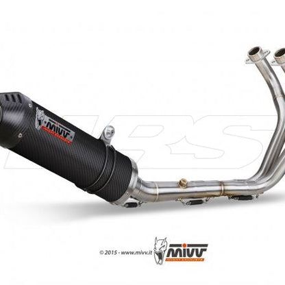 ECHAPPEMENT COMPLET 2X1 MIVV OVAL CARBONE-CARBONE YAMAHA MT-07 / FZ-07 2014-2024 