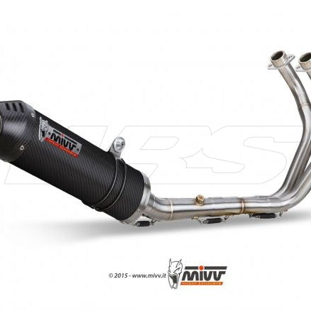 ECHAPPEMENT COMPLET 2X1 MIVV OVAL CARBONE-CARBONE YAMAHA MT-07 / FZ-07 2014-2024 