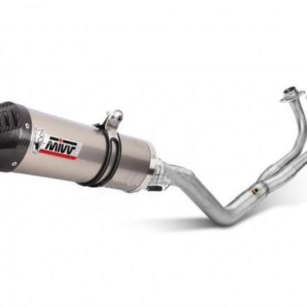 ECHAPPEMENT COMPLET 2x1 MIVV OVALE TITANE CARBONE KAWASAKI Z650 2017-2023 