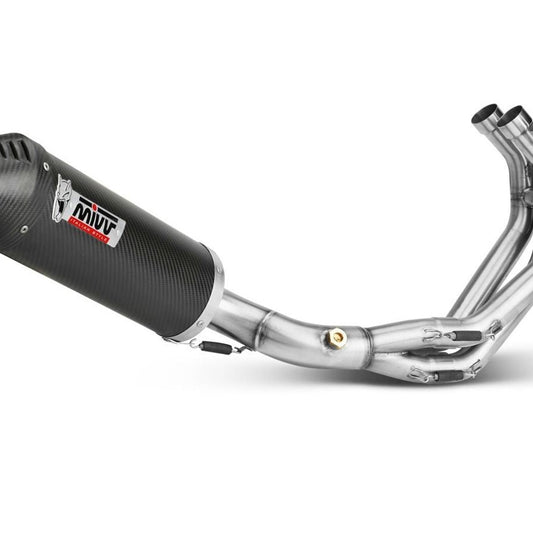 Pot d'échappement complet 3x1 MIVV ovale carbone-carbone pour Yamaha MT-09 2013-2020