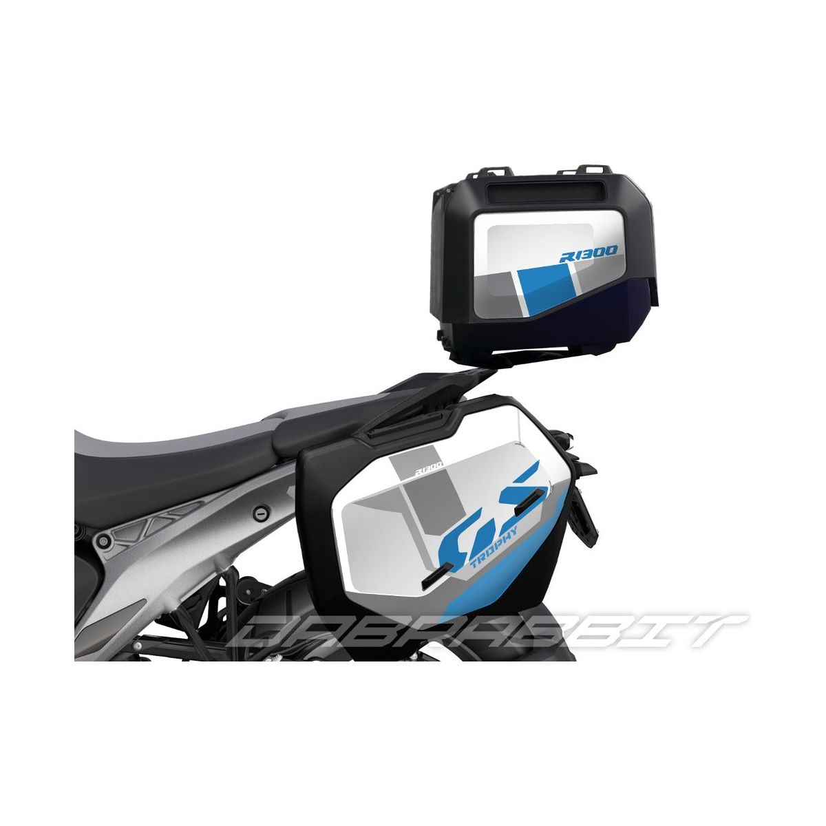 BMW R 1300 GS VARIO jeu d'autocollants pour valise blanc