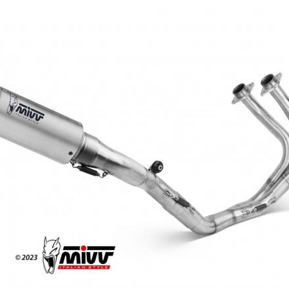 Ligne complète 2x1 MIVV MK3 en acier inoxydable pour Kawasaki Z 650 2017-2023 