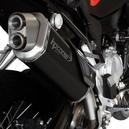 Silencieux d'échappement HP CORSE 4 TRACK R en acier noir pour BMW F 850 ​​GS 2019-2020