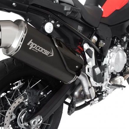 Silencieux d'échappement HP CORSE 4 TRACK R en acier noir pour BMW F 850 ​​GS 2019-2020