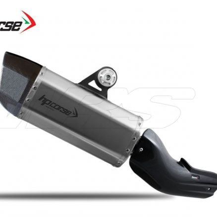 SILENCIEUX HP CORSE SP-3 CARBONE COURT ACIER GIVRÉ BMW R 1250 GS 2018-2023 
