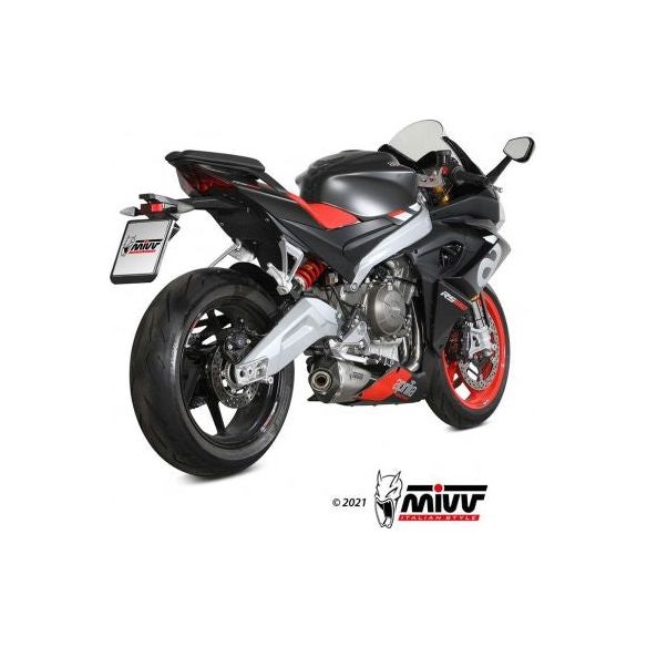 Système d'échappement complet MIVV 1x1 Delta Race en acier inoxydable pour Aprilia RS 660 (2020-2024)