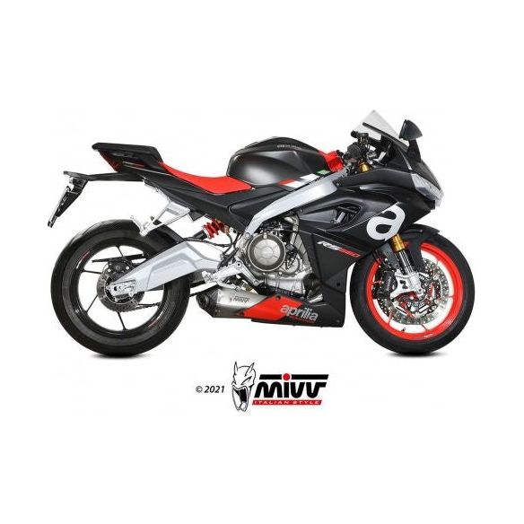Système d'échappement complet MIVV 1x1 Delta Race en acier inoxydable pour Aprilia RS 660 (2020-2024)