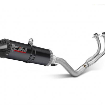 Pot d'échappement complet MIVV ovale noir inox Kawasaki Versys 650 2024 