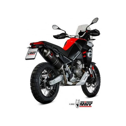 Silencieux Mivv Dakar noir - Homologué Euro5 pour Aprilia Touareg 660 (2022-2024)